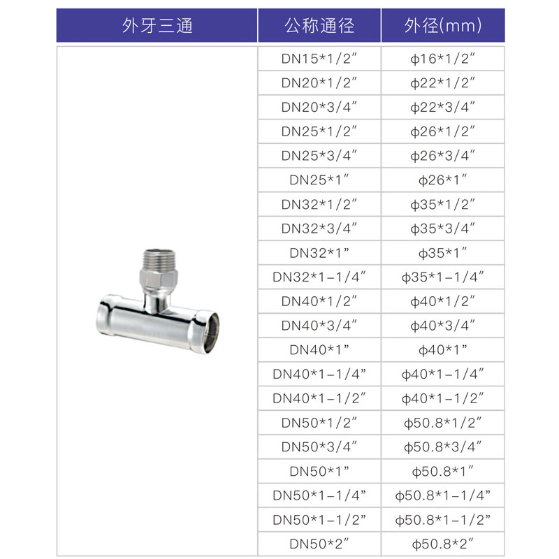 承插焊外絲三通外牙三通1